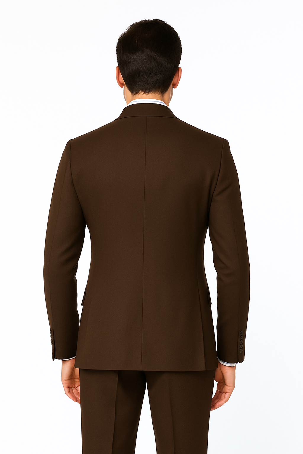 Men's Double Breasted Vest with Wide Peak Lapel Black Suit - New Arrival - 38 Regular