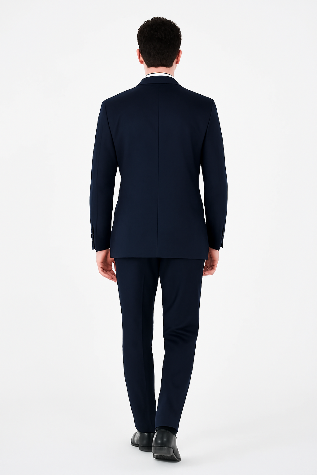 Men's Double Breasted Vest with Wide Peak Lapel Black Suit - New Arrival - 38 Regular
