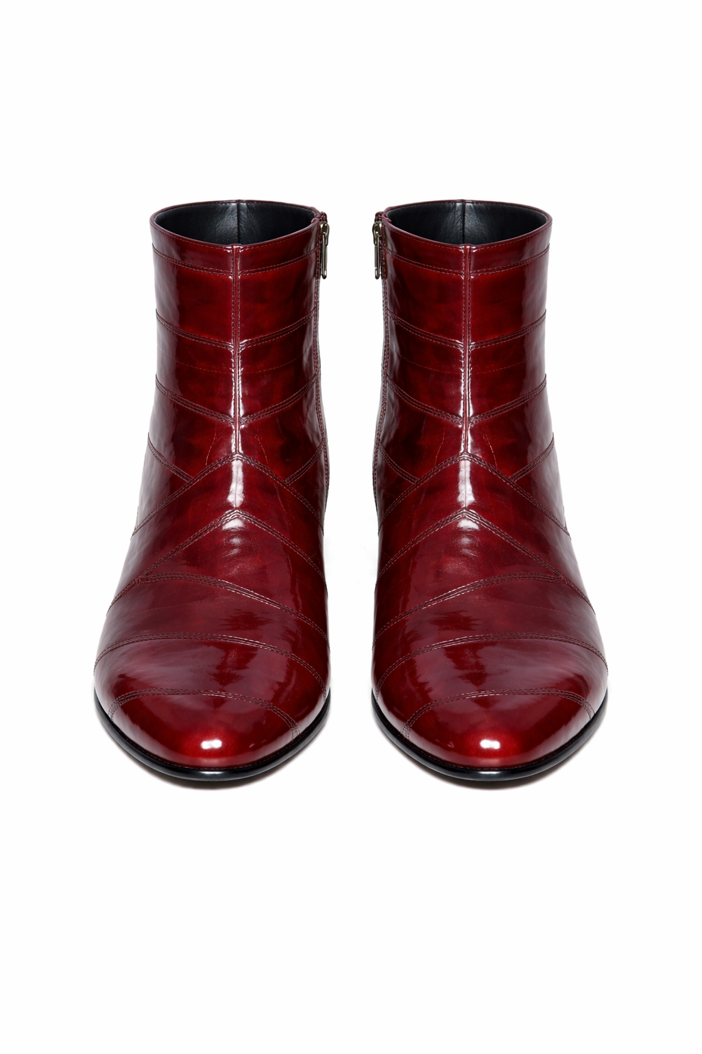 Mens Dress Ankle Boots Los Altos Boots Short Cowboy Boot - Western Ankle Boots Exotic Skin + Burgundy + Skin Type-New Designer Collection - US 8.0 Standard/D/ Medium / Eu:41-42