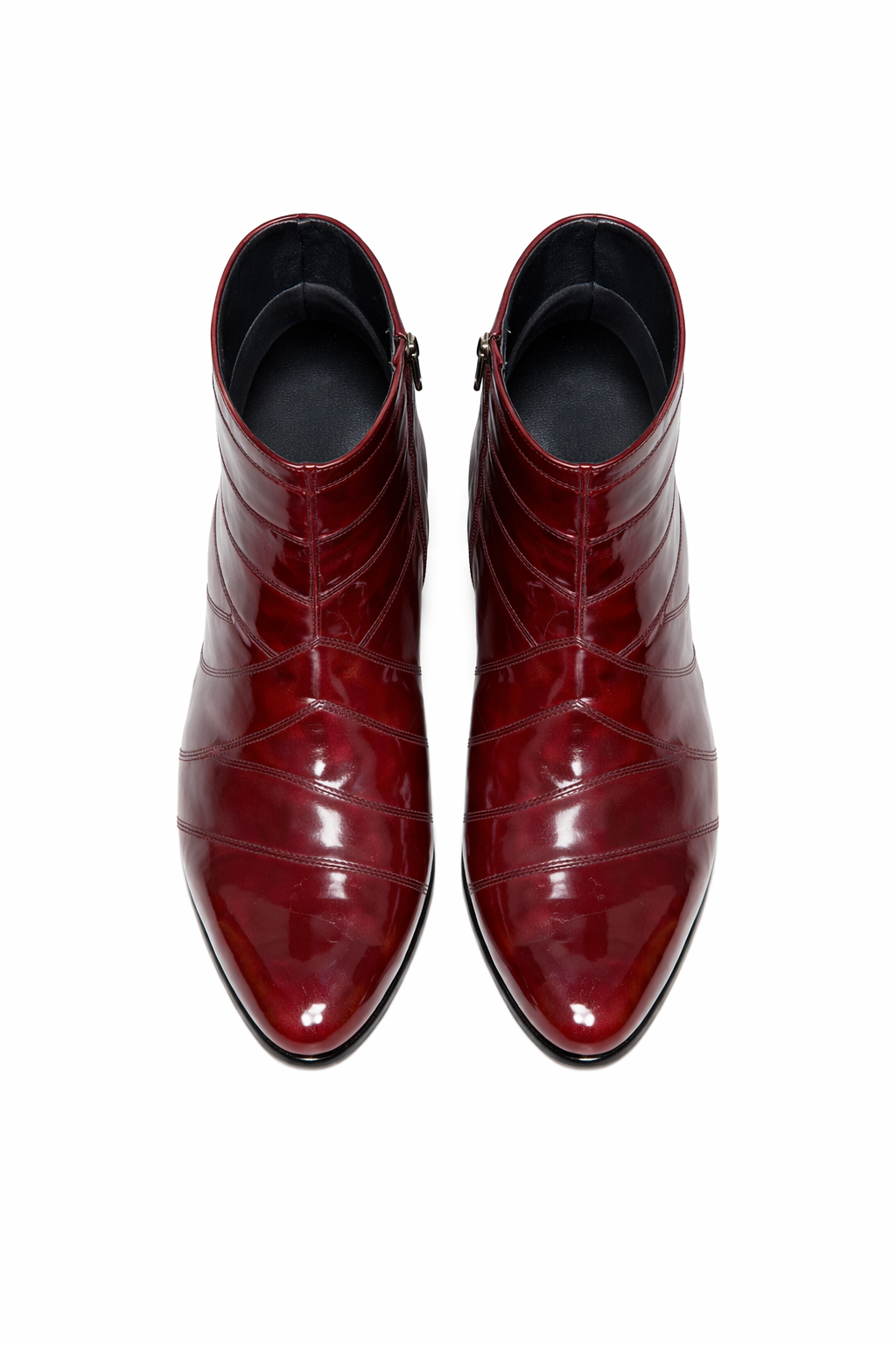 Mens Dress Ankle Boots Los Altos Boots Short Cowboy Boot - Western Ankle Boots Exotic Skin + Burgundy + Skin Type-New Designer Collection - US 8.0 Standard/D/ Medium / Eu:41-42