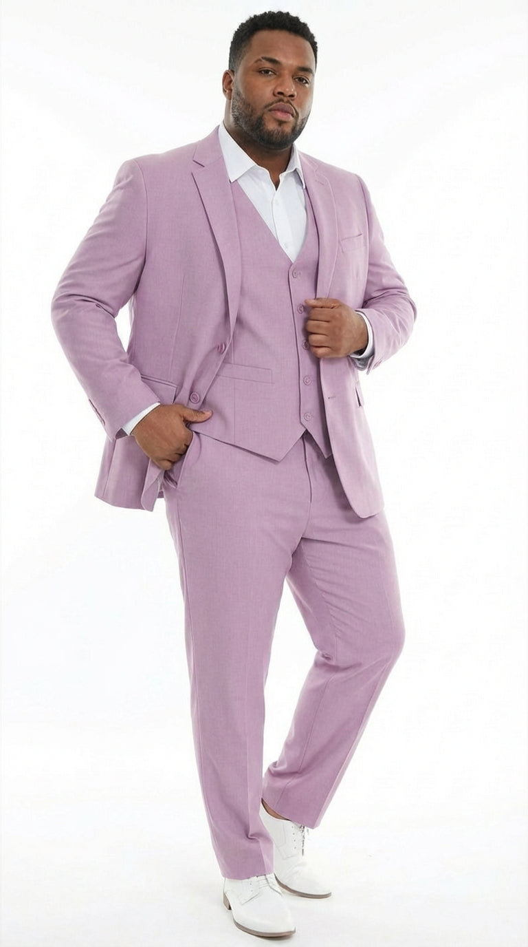 Mens Dusty Rose 3 Piece Suit Modern Pink Formal Suit Set for Wedding, Prom and Special Events Pinkish Color
