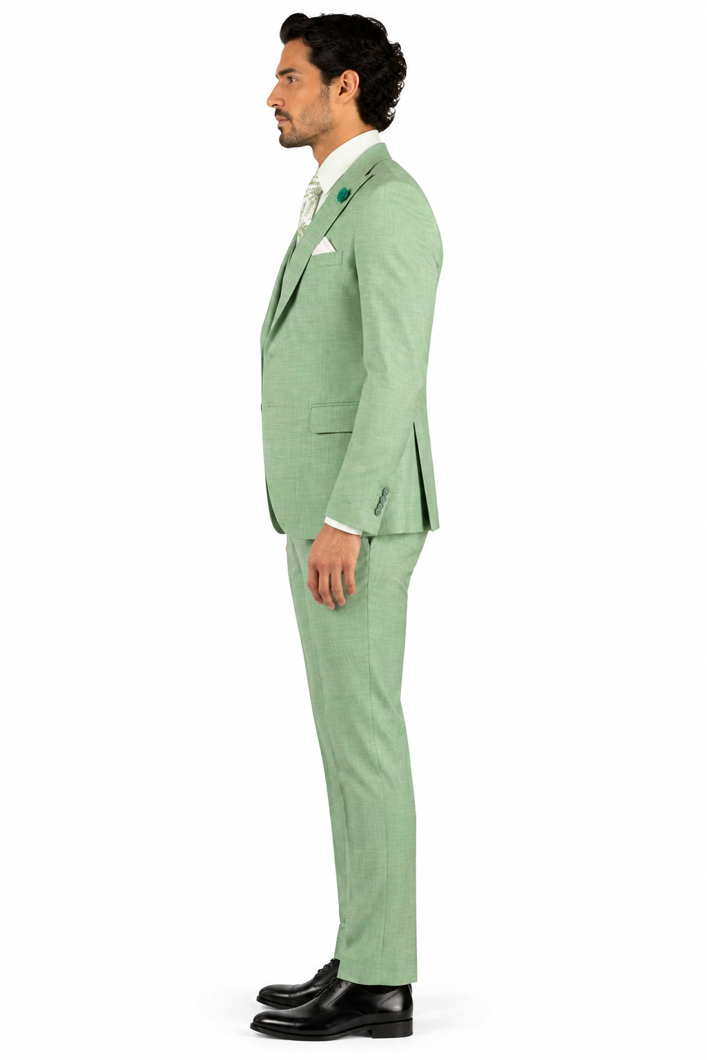 Mens Easter Suit - Jacket and Pants in Summer Color Light Green Modern Fit Light Weight - 34 Short or Extra Small