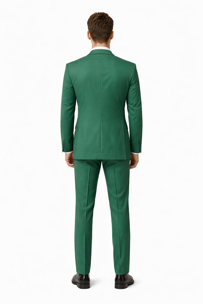 Mens Emerald Green 3-Piece Suit Slim Fit Wedding and Formal Suit by Alberto Nardoni-New Designer Collection