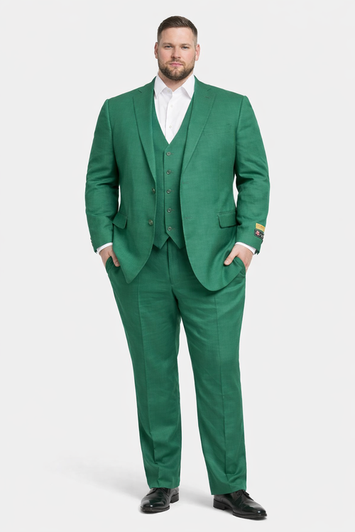 Mens Emerald Green 3-Piece Suit Slim Fit Wedding and Formal Suit by Alberto Nardoni-New Designer Collection