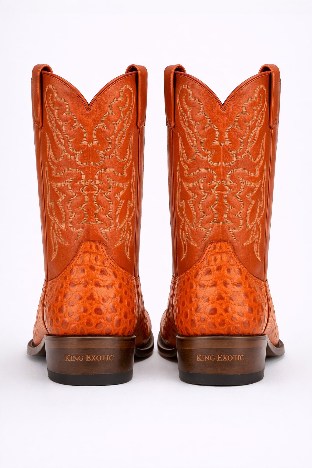 Mens King Exotic Caiman Hornback Cowboy Boots Cognac (4980203) - 6 EE