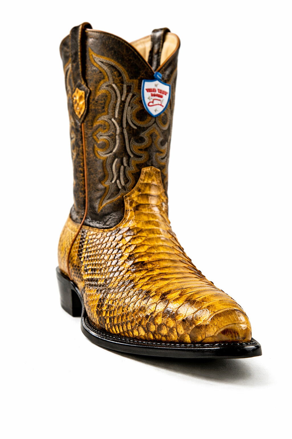 Men's Wild West Python Skin J Toe Boots 29957-New Designer Collection - 6