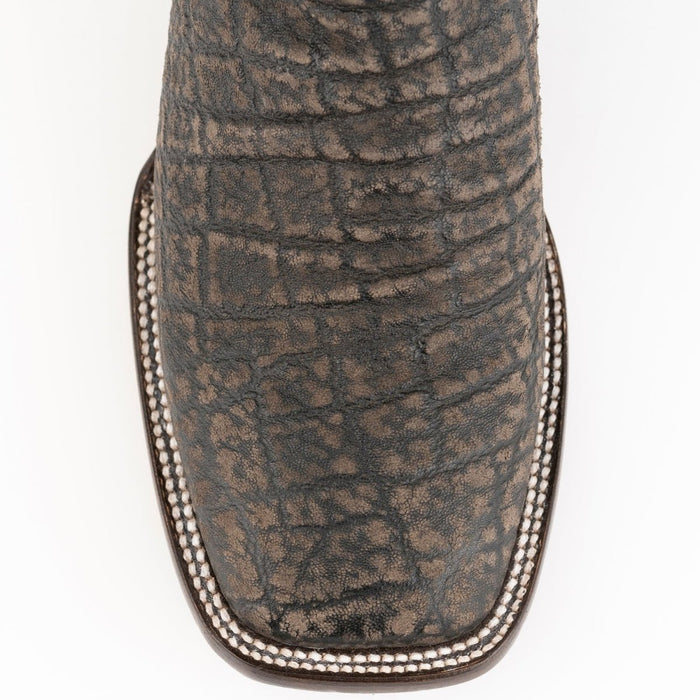 Men's Los Altos Wide Square Toe Crazy Leather Boots - Brown - 6