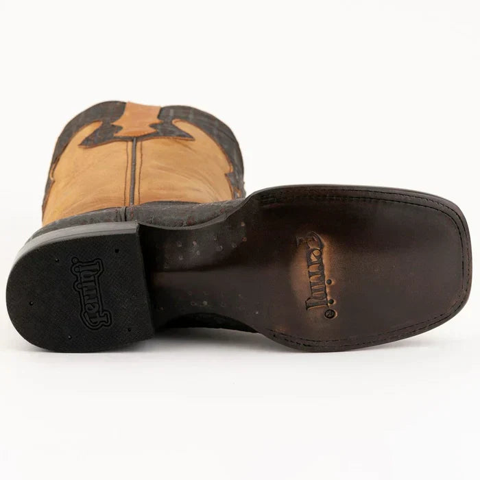 Men's Ferrini Acero Elephant Print Boots Handcrafted Nicotine 1209324 - 8D