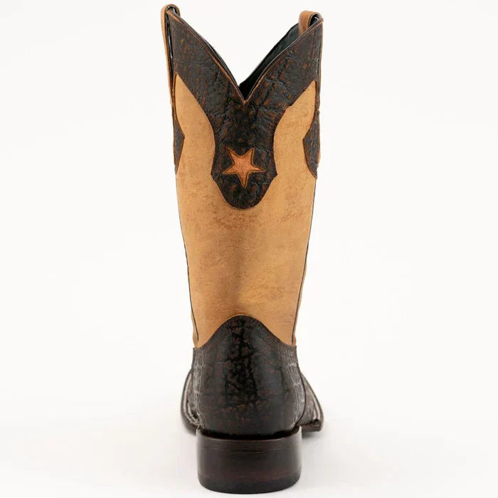 Men's Ferrini Acero Elephant Print Boots Handcrafted Nicotine 1209324 - 8D