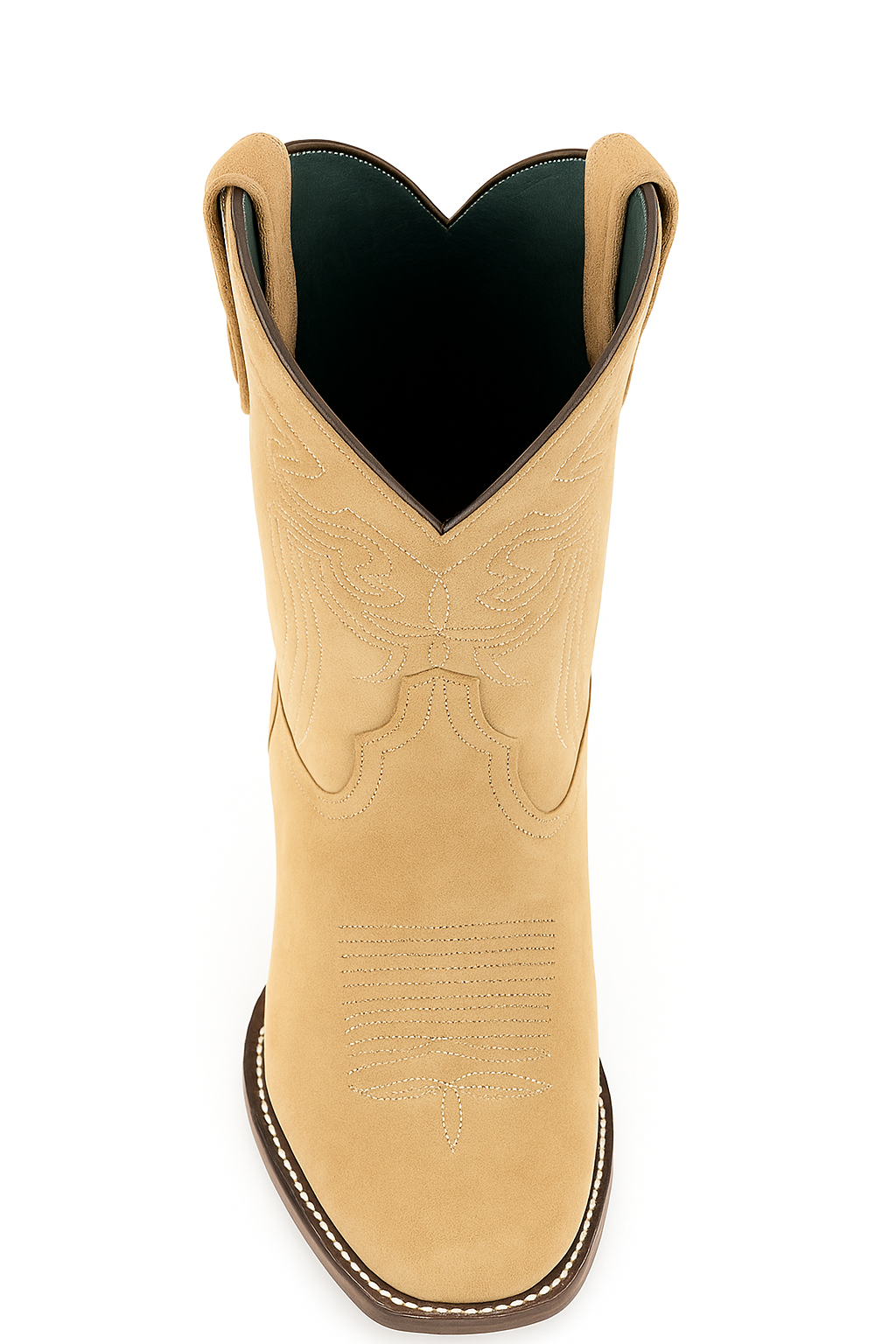 Ferrini Men's Roughrider Square Toe Boots Handcrafted - Taupe - 6