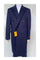 Mens Full Length Wool and Cashmere Overcoat - Winter Topcoats - Blue Coat