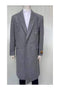 Mens Full Length Wool and Cashmere Overcoat - Winter Topcoats - Grey Coat