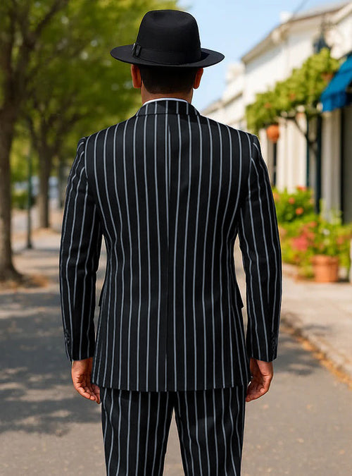 Mens Gangster Suit Charcoal
