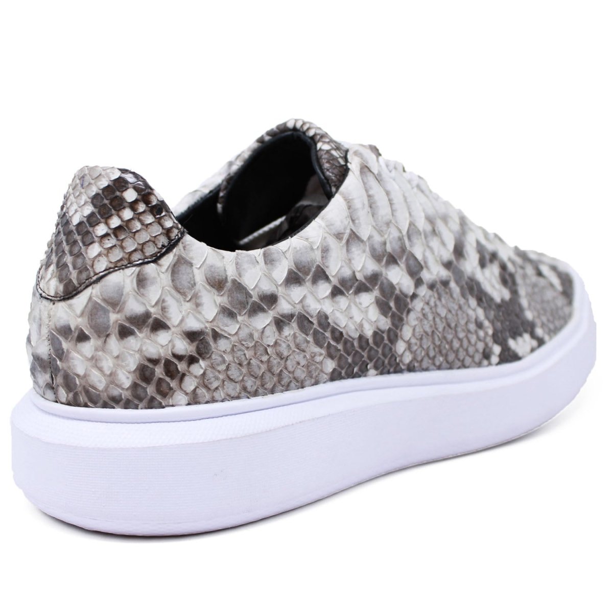 Men's Genuine Full Python Skin Sneakers - Natural - 6