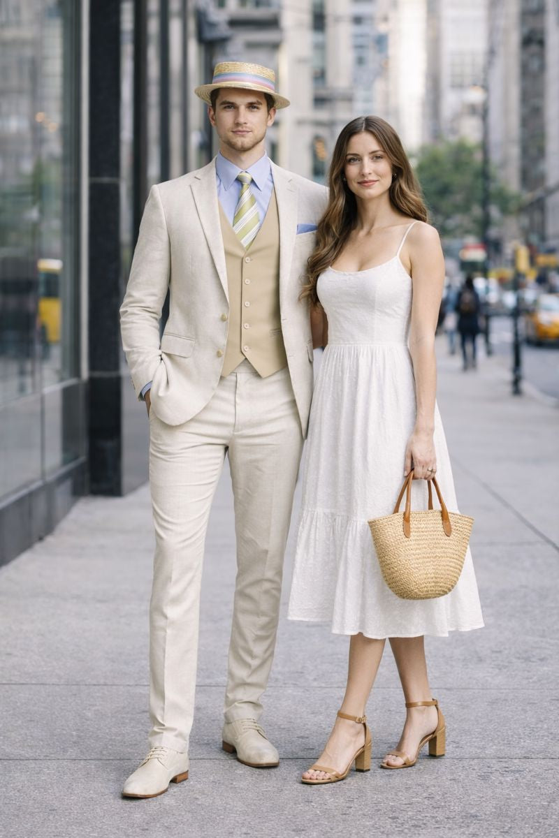 Mens Great Gatsby Costume - Great Gatsby Suit - Gatsby Clothes (Vest + Pants + Suit Shirt Tie Package)-New Designer Collection