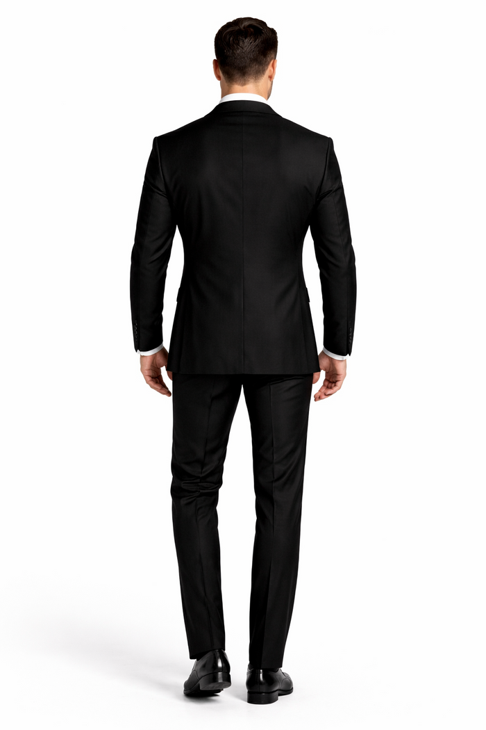 Mens Great Gatsby | Leonardo Discaprio Vested Black 2 button  Tuxedo