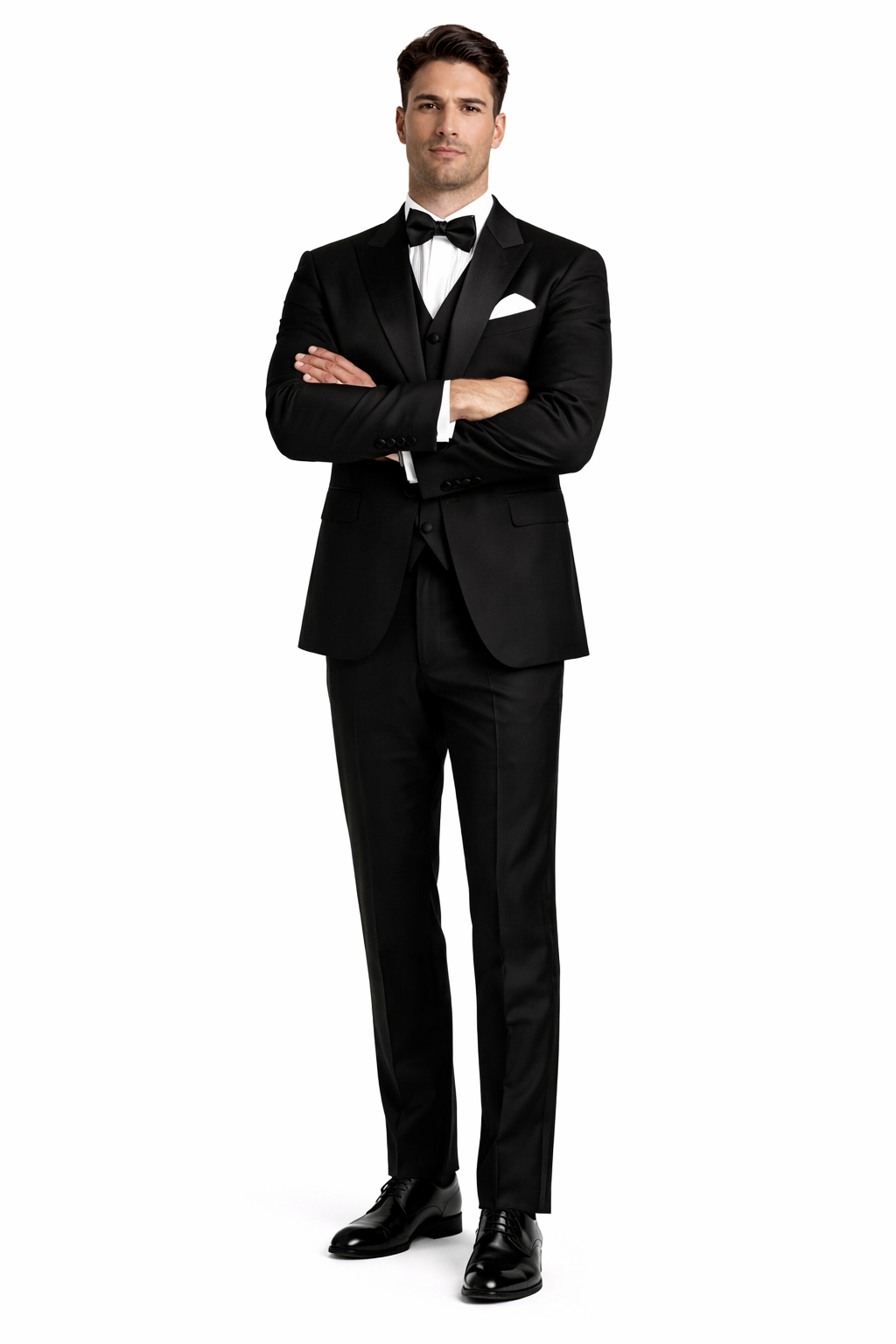 Mens Great Gatsby | Leonardo Discaprio Vested Black 2 button  Tuxedo