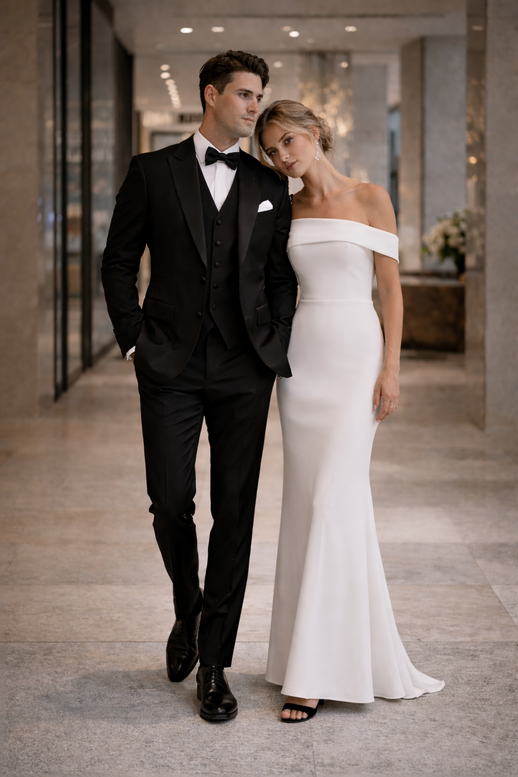 Mens Great Gatsby | Leonardo Discaprio Vested Black 2 button  Tuxedo
