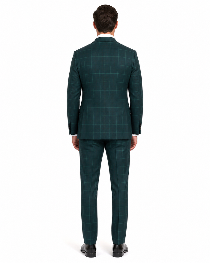 Mens Green Wool Suit - Any Brand Style Size