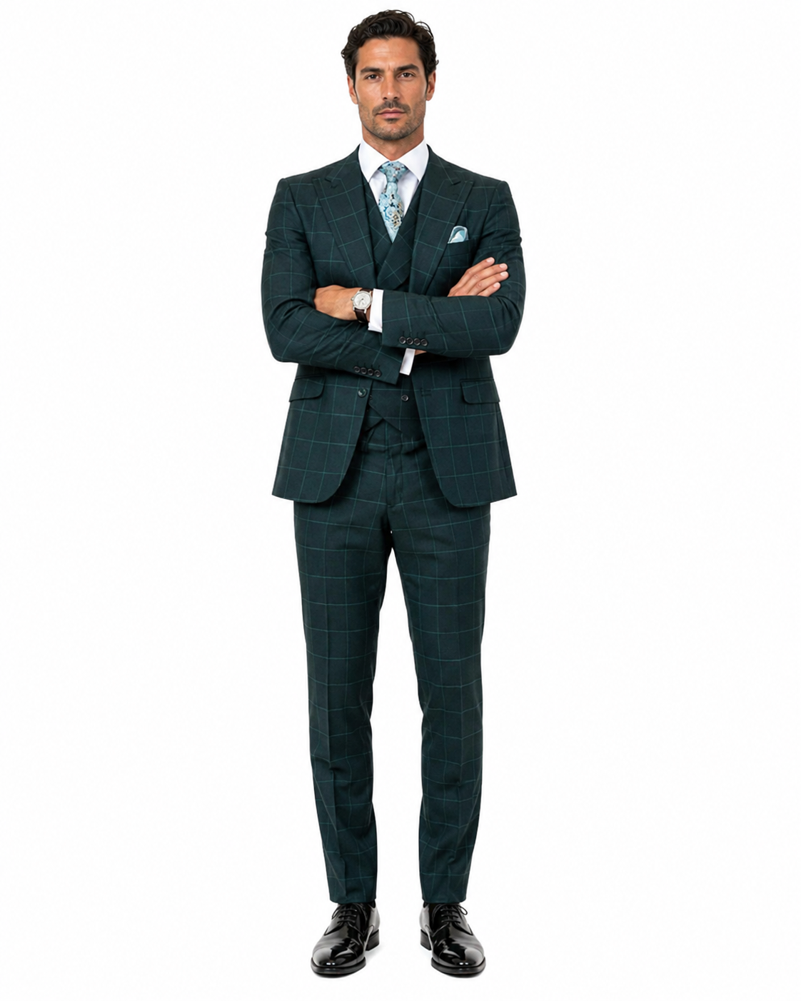 Mens Green Wool Suit - Any Brand Style Size