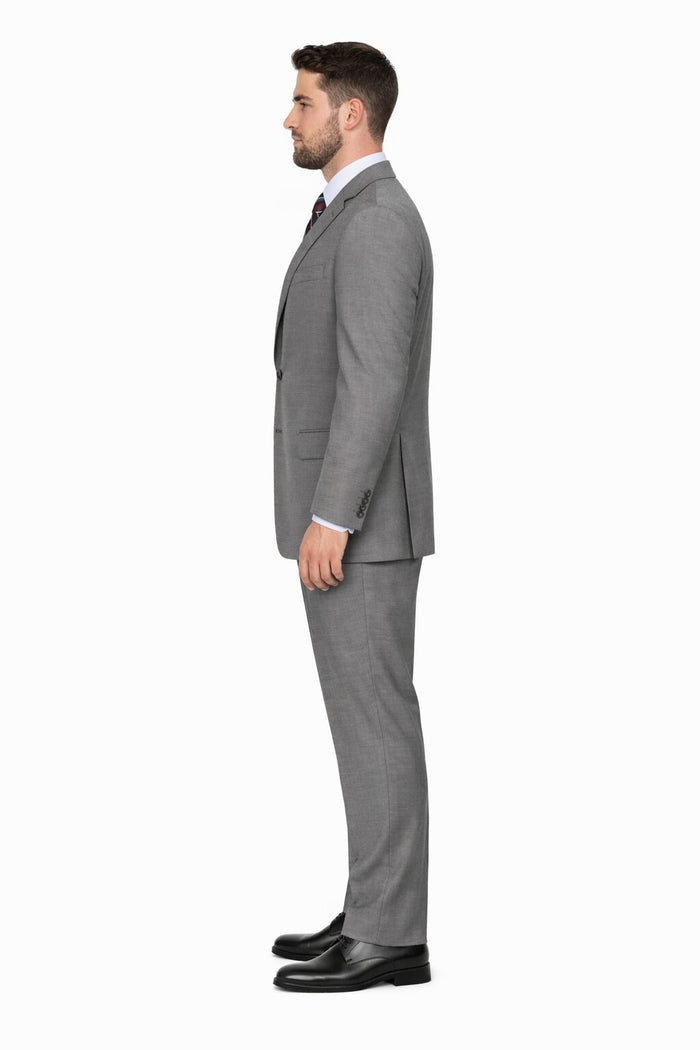Modern Fit Tiglio Wool Double-Breasted Suit Premium Tailored Formal Suit