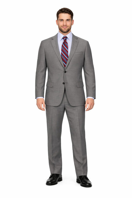 Modern Fit Tiglio Wool Double-Breasted Suit Premium Tailored Formal Suit