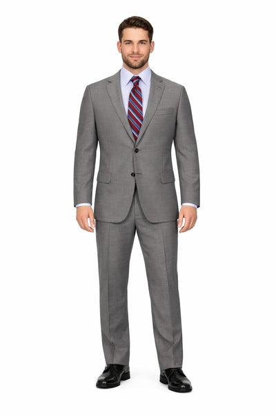 Modern Fit Tiglio Wool Double-Breasted Suit Premium Tailored Formal Suit