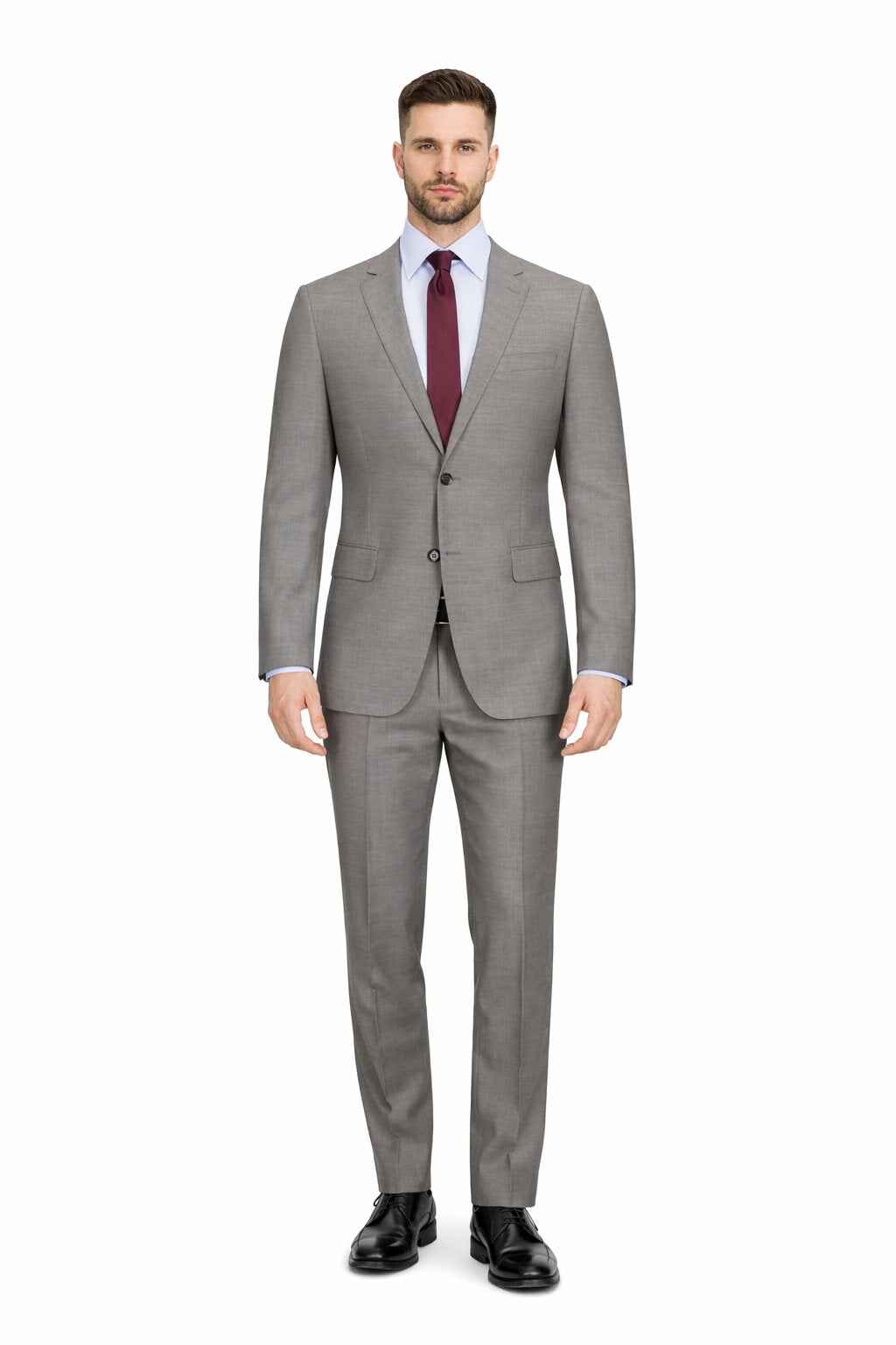 Slim Fit Tiglio Wool Suit – Modern Tailored Two-Piece Formal Suit - 34 Short or Extra Small