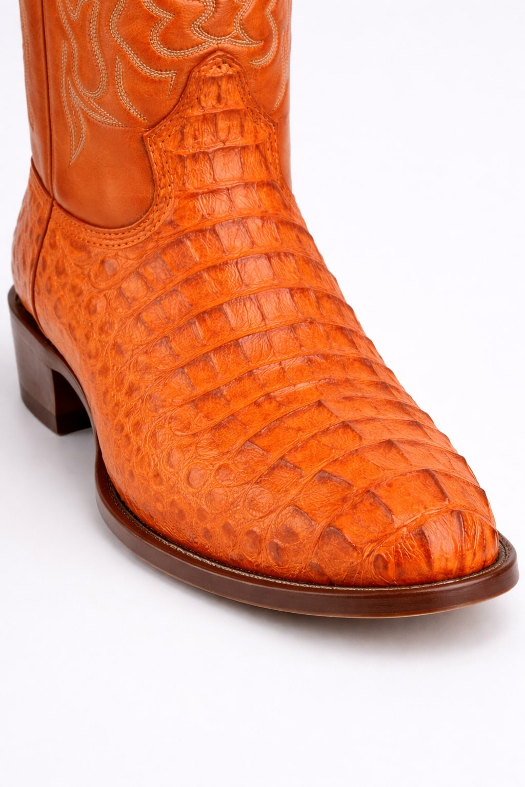 Mens King Exotic Caiman Hornback Cowboy Boots Cognac (4980203) - 6 EE