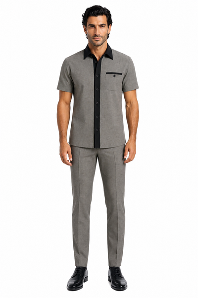 Mens Houndstooth Walking Suit by Dreams by Zacchi 2 Piece Lei sure Set in black/white- $99