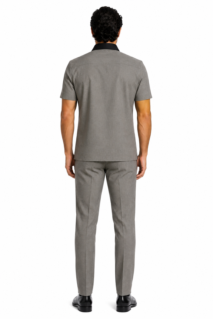 Mens Houndstooth Walking Suit by Dreams by Zacchi 2 Piece Lei sure Set in black/white- $99