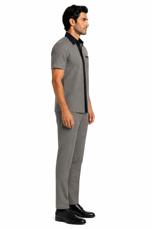 Mens Houndstooth Walking Suit by Dreams by Zacchi 2 Piece Lei sure Set in black/white- $99