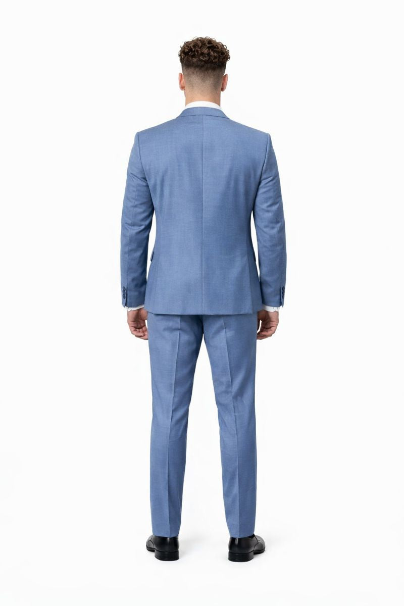 Mens Ice Blue Suit-New Designer Collection - 38 Short Jacket+32 Waist Adjustable 28to34)(Height: 5 4 to5 7 )(Neck  15-16.5)S-M)