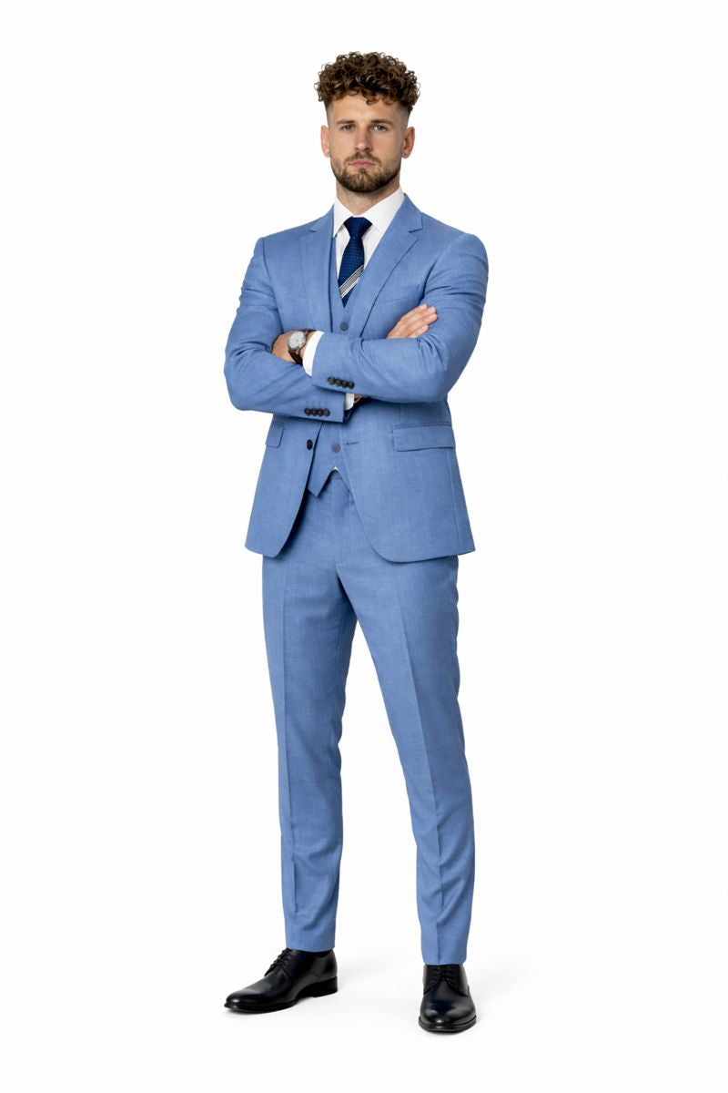 Mens Ice Blue Suit-New Designer Collection - 38 Short Jacket+32 Waist Adjustable 28to34)(Height: 5 4 to5 7 )(Neck  15-16.5)S-M)