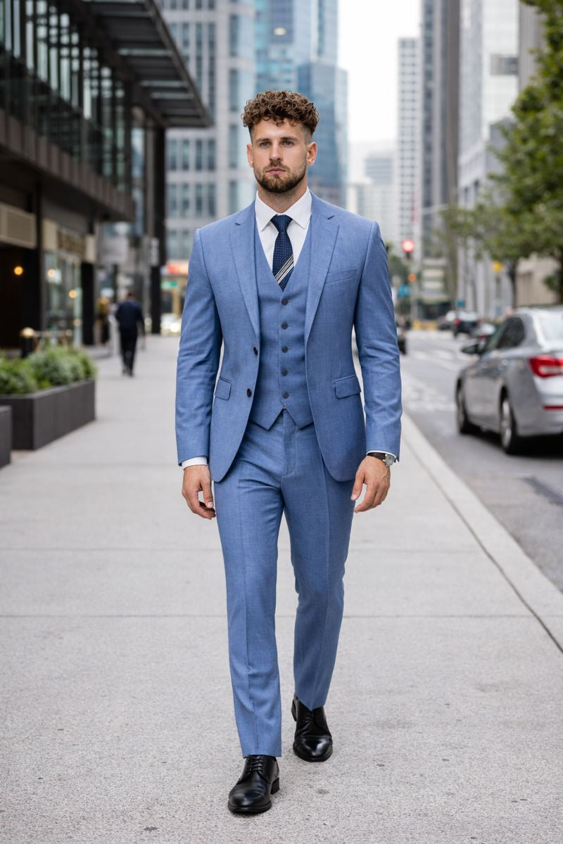 Mens Ice Blue Suit-New Designer Collection - 38 Short Jacket+32 Waist Adjustable 28to34)(Height: 5 4 to5 7 )(Neck  15-16.5)S-M)