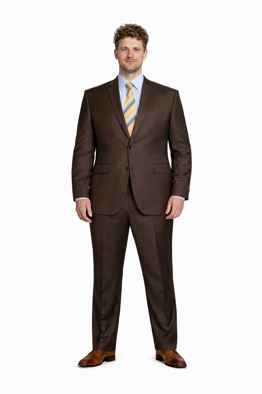 Men's Inexpensive Affordable Discounted and Silk Blend Authentic - Brown Suit-New Designer Collection - 38 Short Jacket+32 Waist Adjustable 28to34)(Height: 5 4 to5 7 )(Neck  15-16.5)S-M)