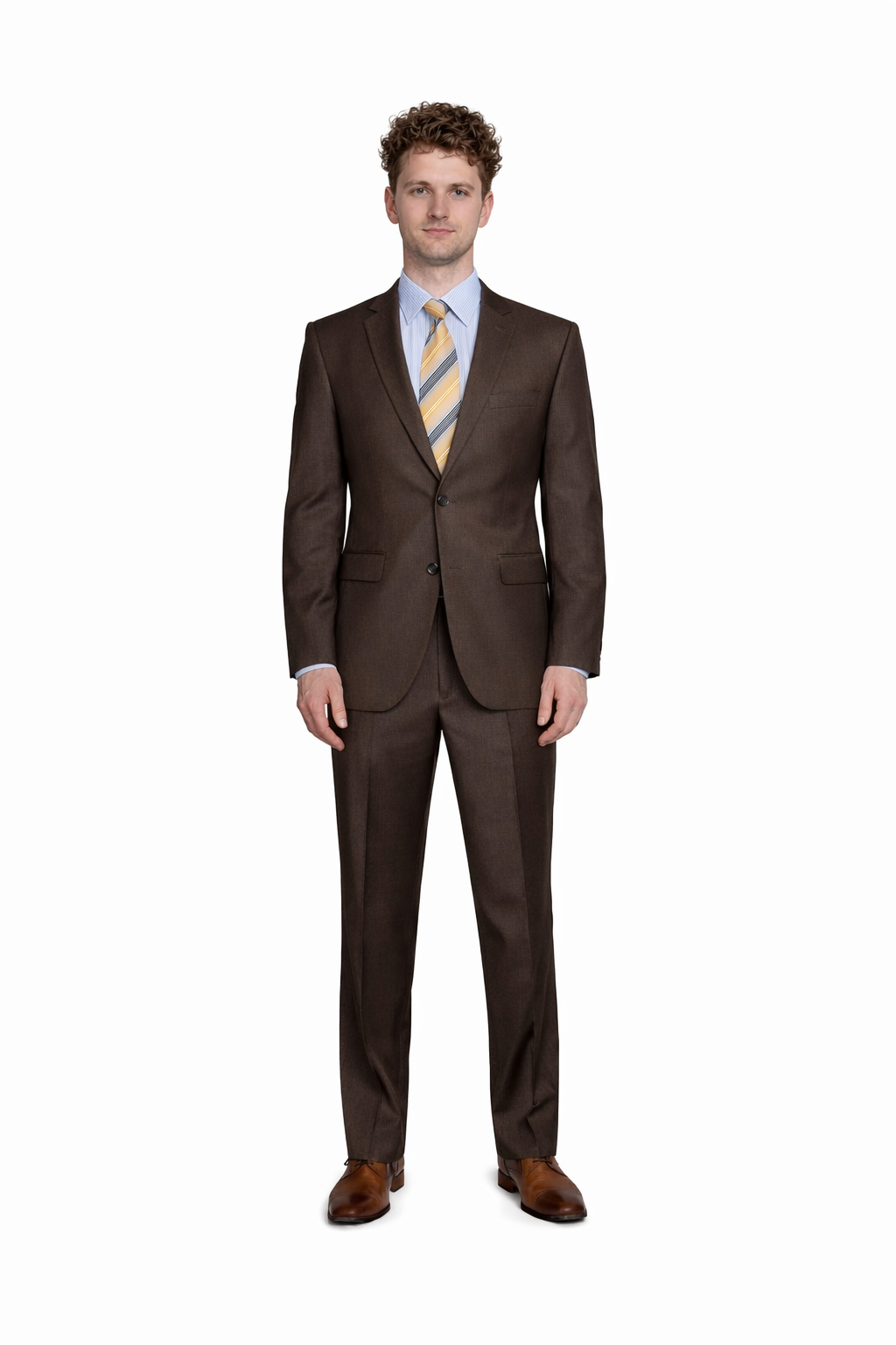 Men's Inexpensive Affordable Discounted and Silk Blend Authentic - Brown Suit-New Designer Collection - 38 Short Jacket+32 Waist Adjustable 28to34)(Height: 5 4 to5 7 )(Neck  15-16.5)S-M)
