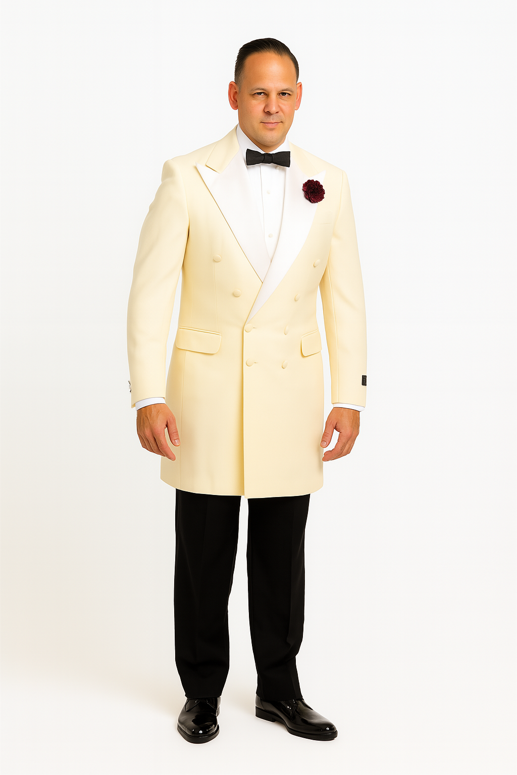 "Mens Designer Traditional Shawl Dinner Suit Jacket in Ivory" - 52 Long