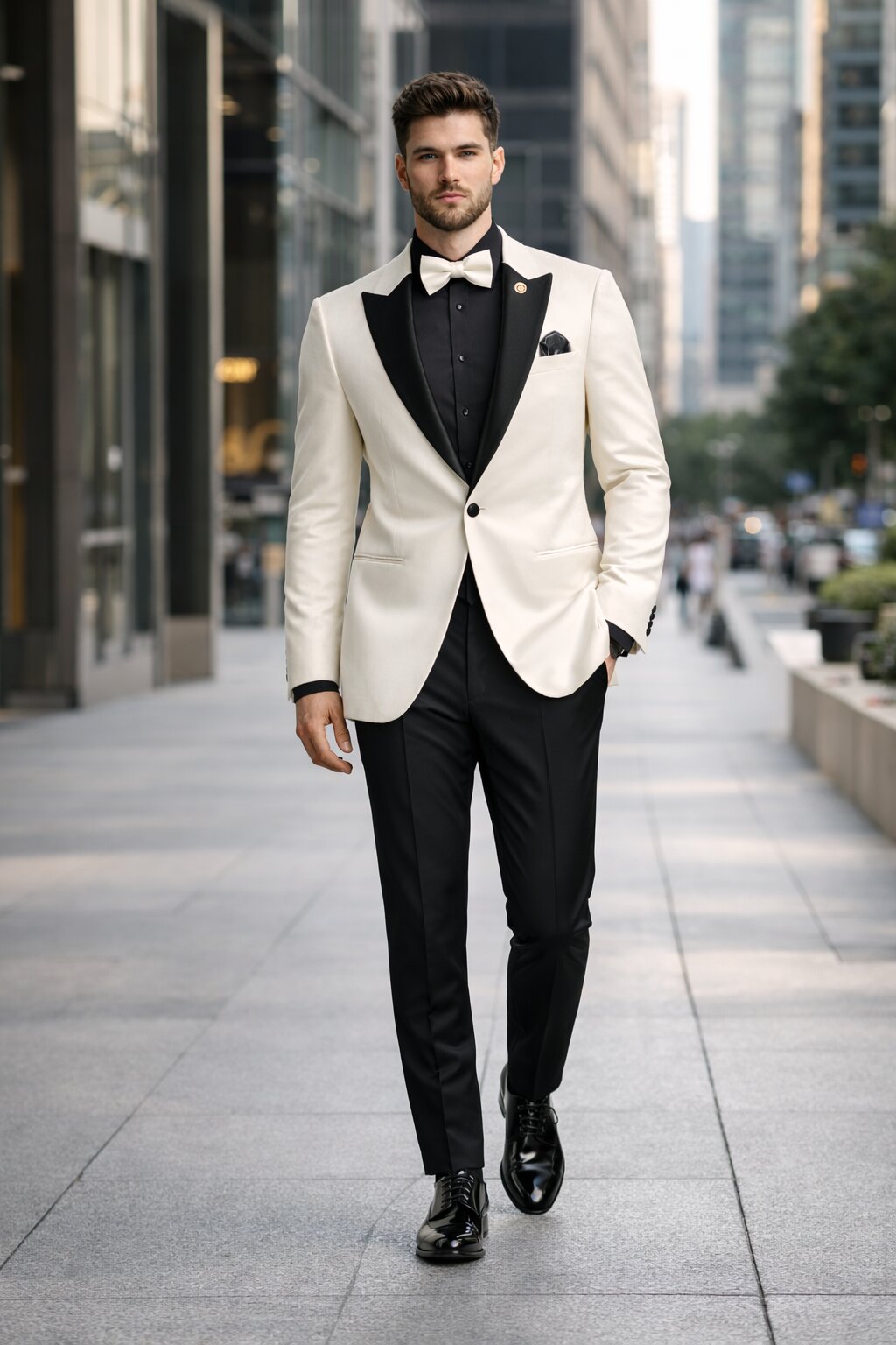 Ivory Formal Suit for Men – Stylish Church and Celebration Outfit - 40