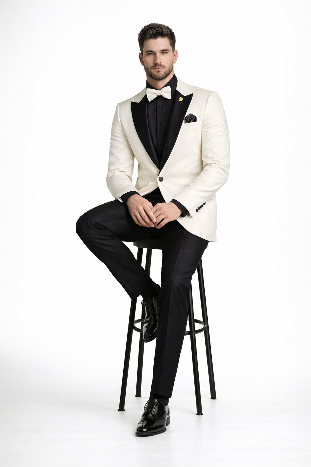 Ivory Formal Suit for Men – Stylish Church and Celebration Outfit - 40