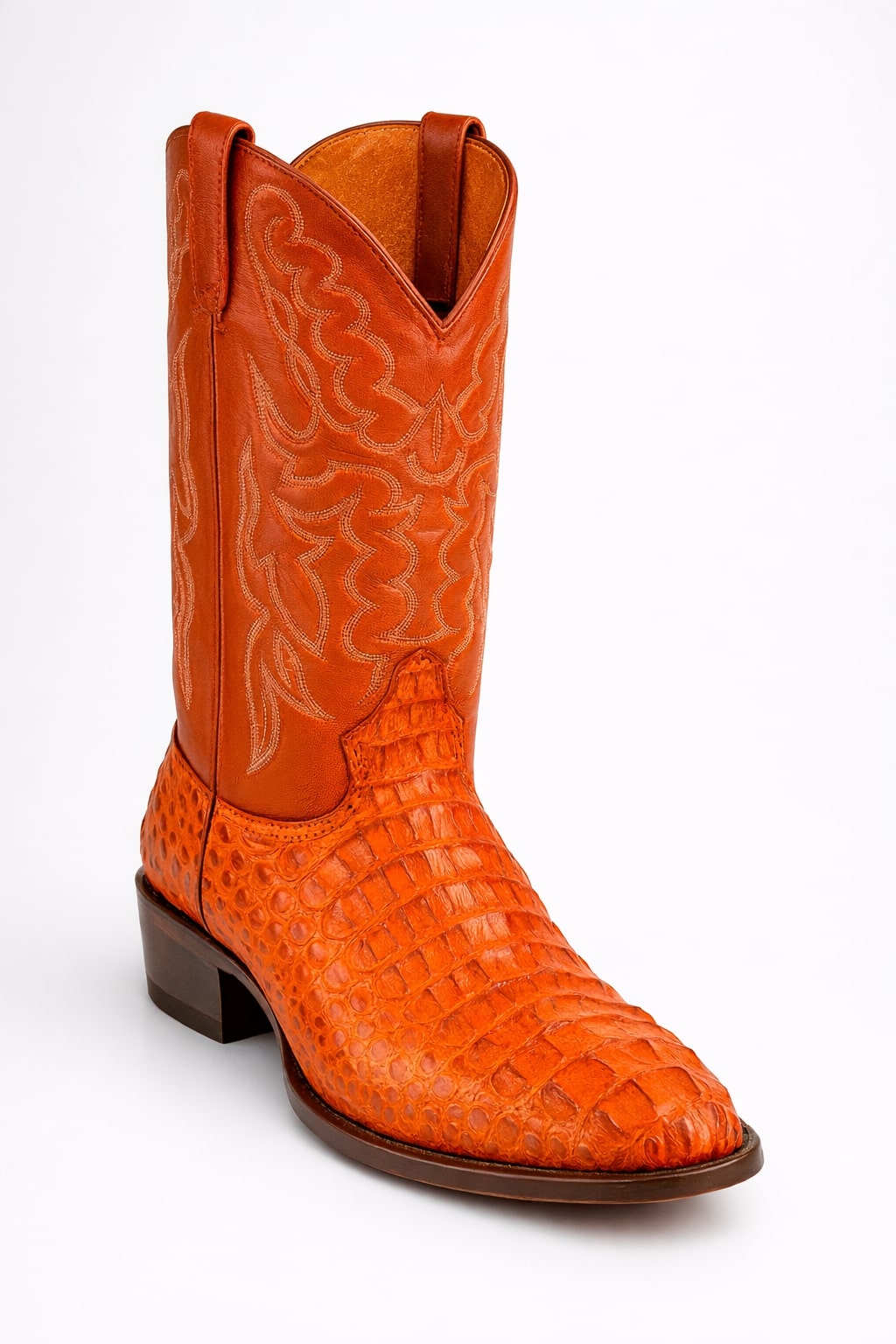 Mens King Exotic Caiman Hornback Cowboy Boots Cognac (4980203) - 6 EE