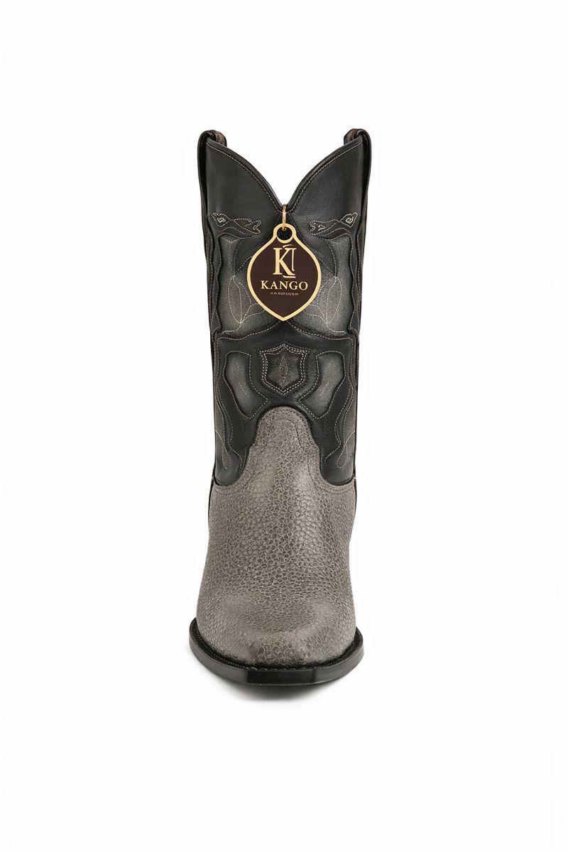 Men's King Exotic Snip Toe Sharkskin Boots Handcrafted Gray (494R0909)-New Designer Collection