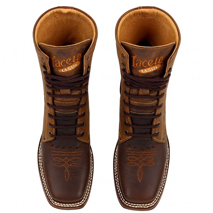 Lace Up Cowboy Boots