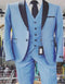 Mens Light Blue Groom Suit Tuxedo - AlbertoNardoniStore