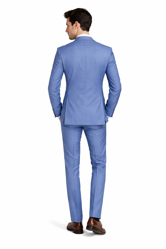 Mens Light Blue Suit Tiglio – Slim Fit Formal Suit for Summer and Weddings