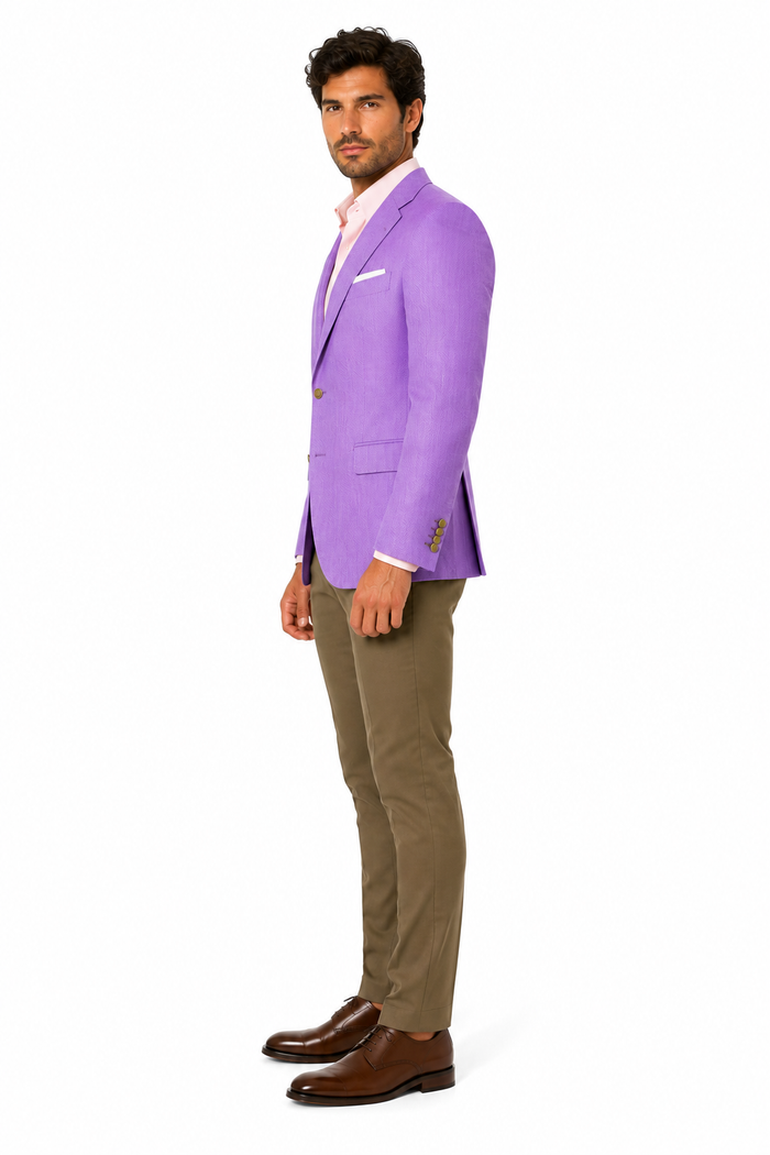Mens Linen Blazer - Lavender Linen Sport Coat - Summer Blazer