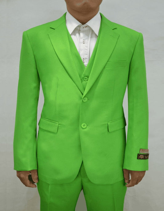 Mens Linen Suits - Summer Apple Green Suit