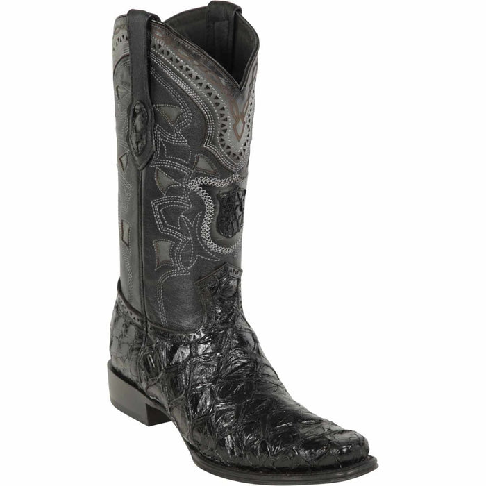 Men's Los Altos Monster Fish European Square Toe Boots - Black - 6