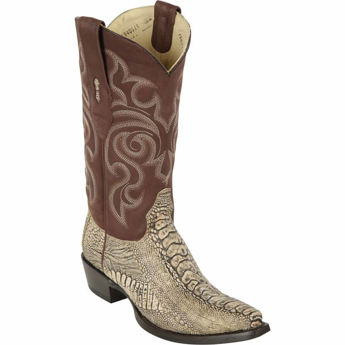 Men's Los Altos Original Ostrich Leg Snip Toe Boots - Rustic Oryx - 6