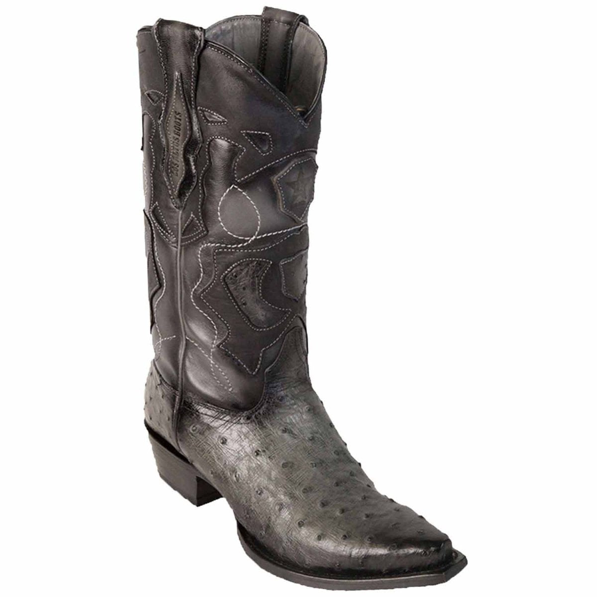 Men's Los Altos Original Ostrich Snip Toe Boots Faded - Burgundy